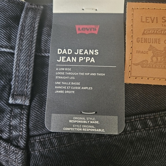 Levi's Black Dad Denim Jeans Size 25x30 - Picture 11 of 13